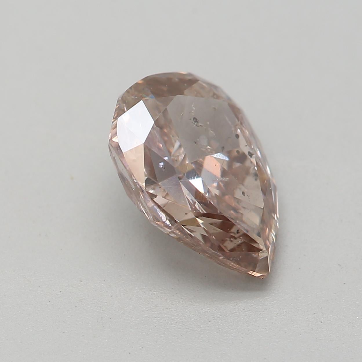 Women's or Men's GIA Certified 1.34 Carat Fancy Pinkish Brown I1 Clarity Diamond For Sale