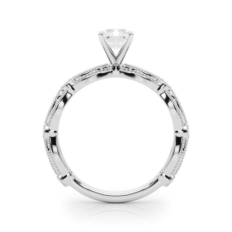 GIA Certified 1.34 Carat Vintage Radiant Milgrain Band Platinum Diamond Ring In New Condition For Sale In New York, NY