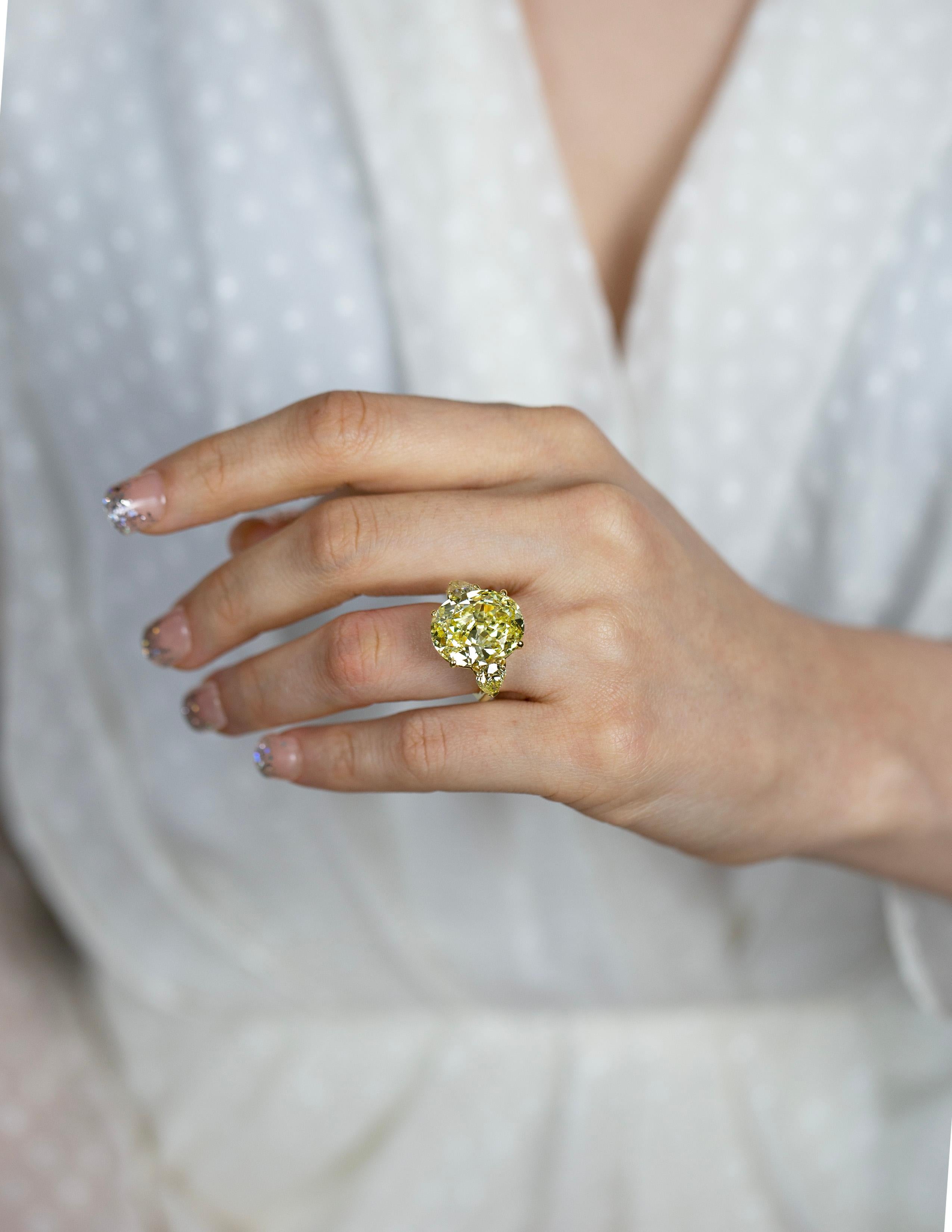 cartier yellow diamond ring