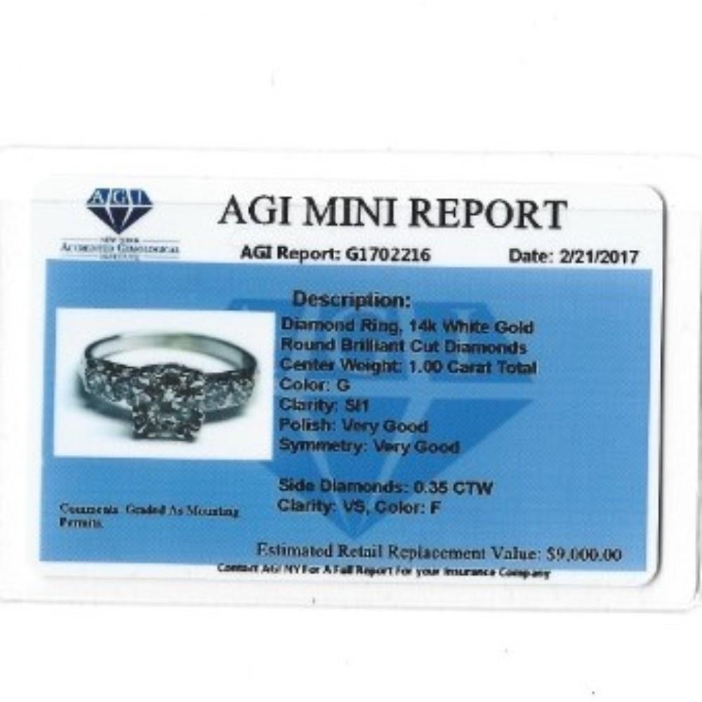 Women's GIA Certified 1.35 Carat Diamond Engagement Ring For Sale