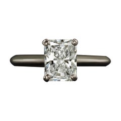 GIA-zertifizierter 1,35 Karat Diamant Solitär Verlobungsring mit Strahlenschliff