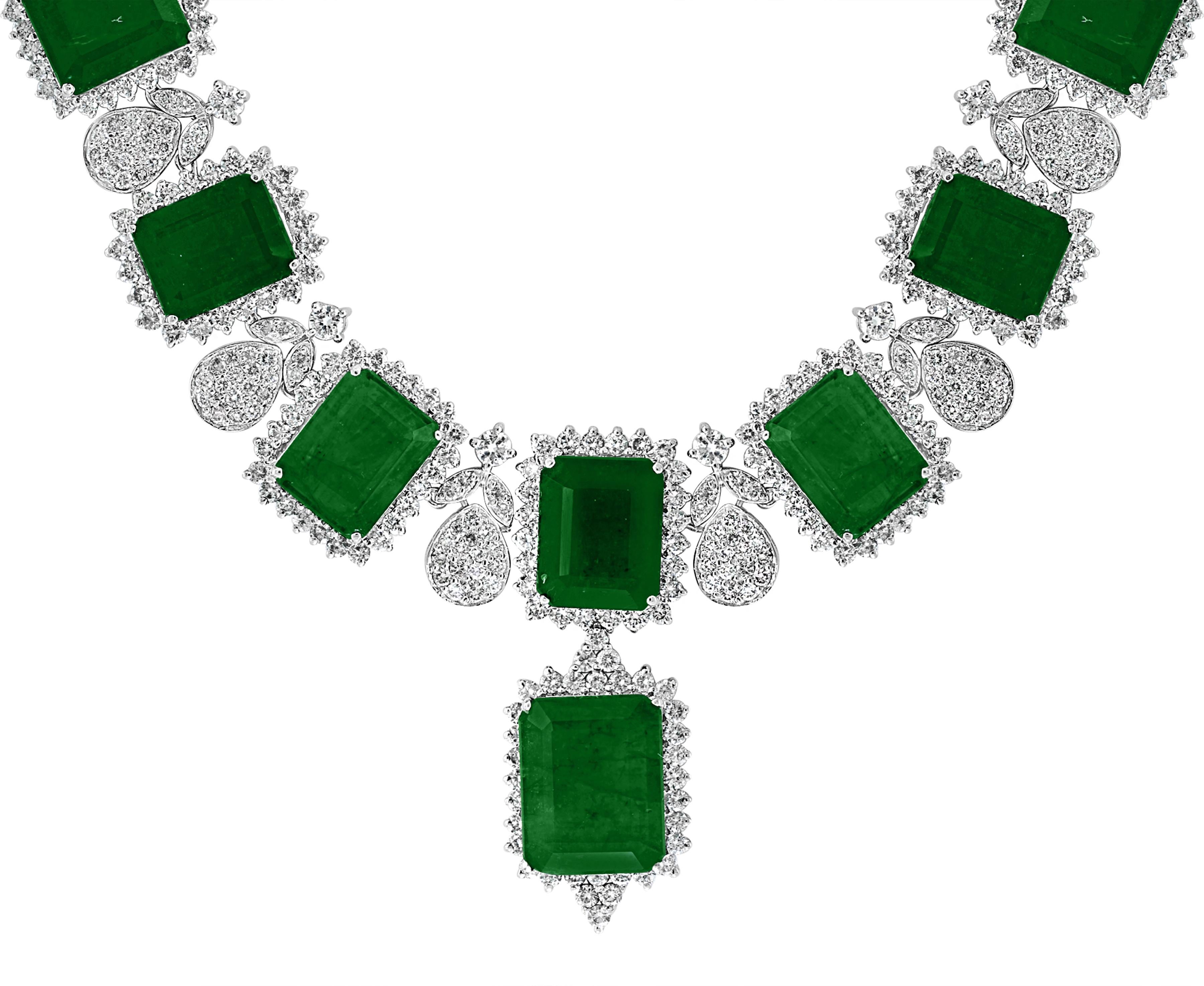 green emerald necklace set