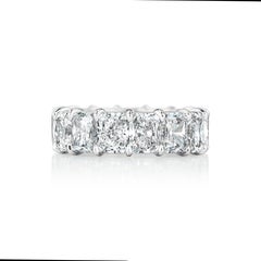 GIA Certified 12.90 Carat Radiant Cut Diamond Eternity Band Ring