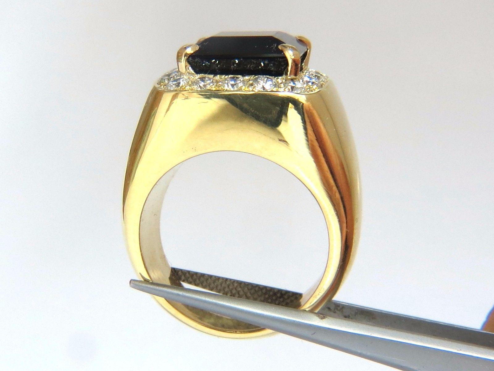 Asscher Cut GIA Certified 13.59ct Natural Vivid Blue Green Tourmaline diamonds ring 18kt For Sale