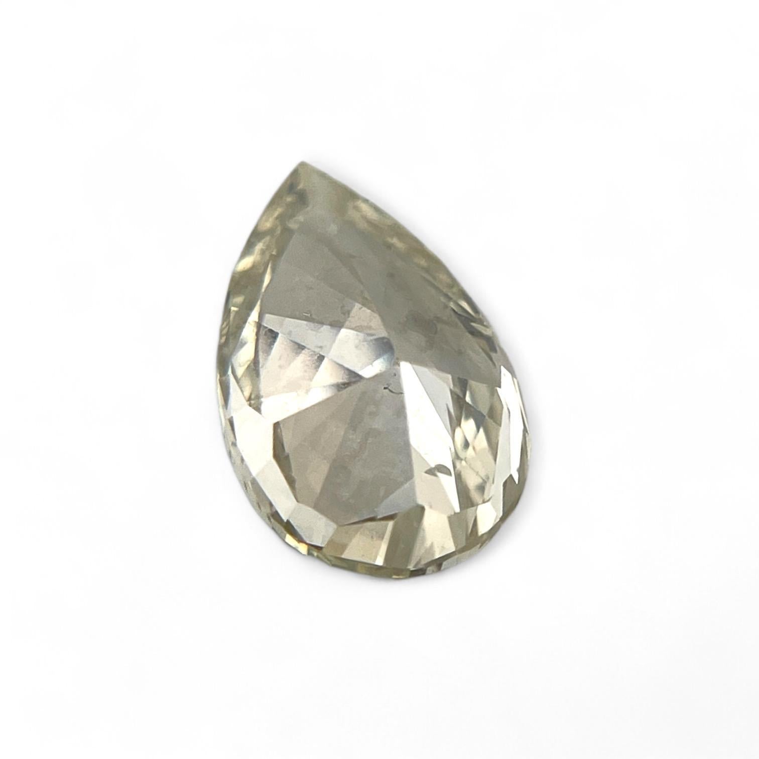 GIA Certified 1.36 carat Pear Fancy Brownish Greenish Yellow Natural Diamond In Excellent Condition For Sale In New York, NY