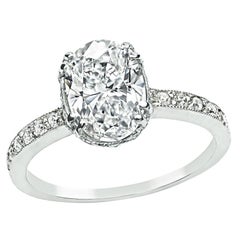 Bague de fiançailles avec diamant certifié GIA de 1.36 carats