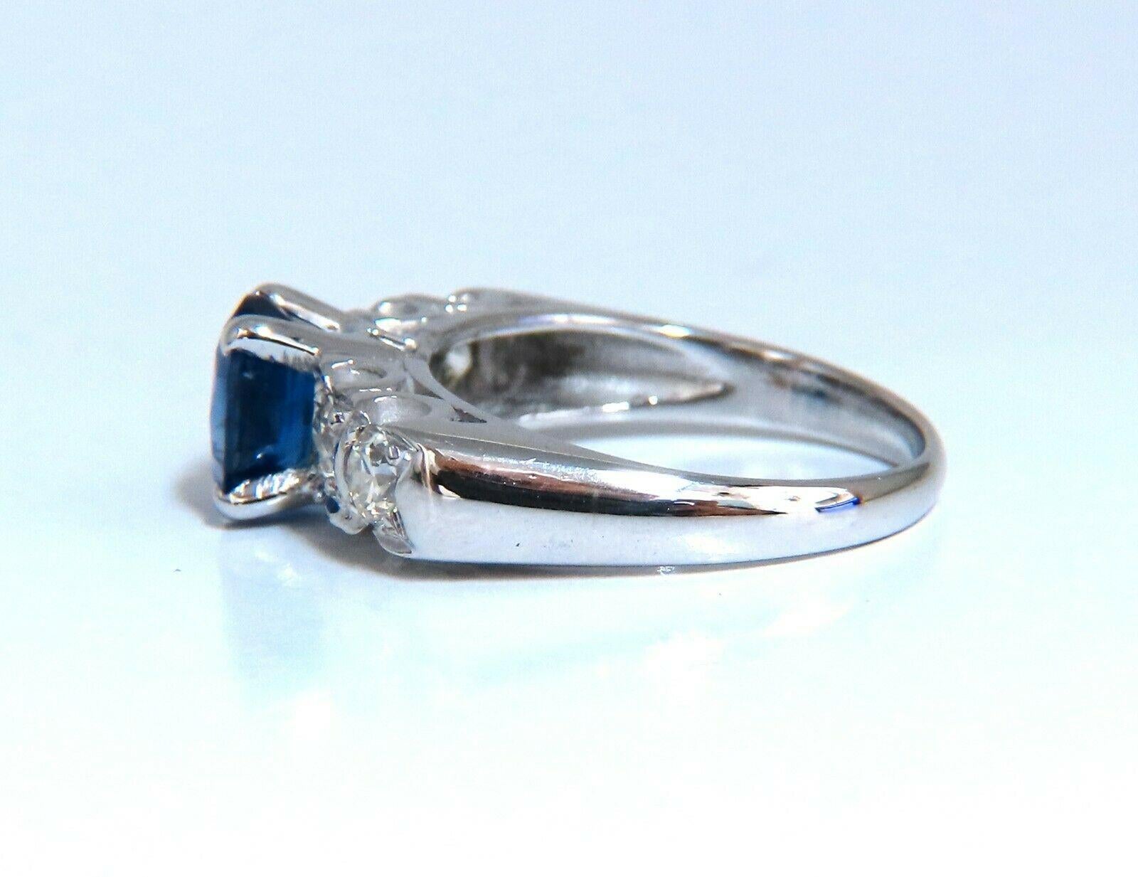 GIA Certified 1.36ct Sapphire Diamonds Ring 14kt In New Condition For Sale In New York, NY