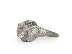 GIA Certified 1.37 Carat Diamond Platinum Engagement Ring