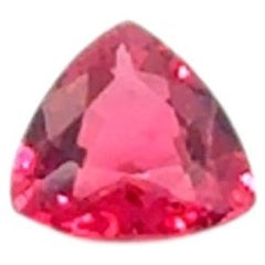 GIA Certified 1.37 Carat Trillion Cut Tanzanian Red Spinel Loose Gemstone