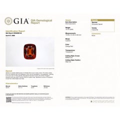 GIA Certified 13.75 Carat Hessonite Garnet & Diamond Platinum Cocktail Ring