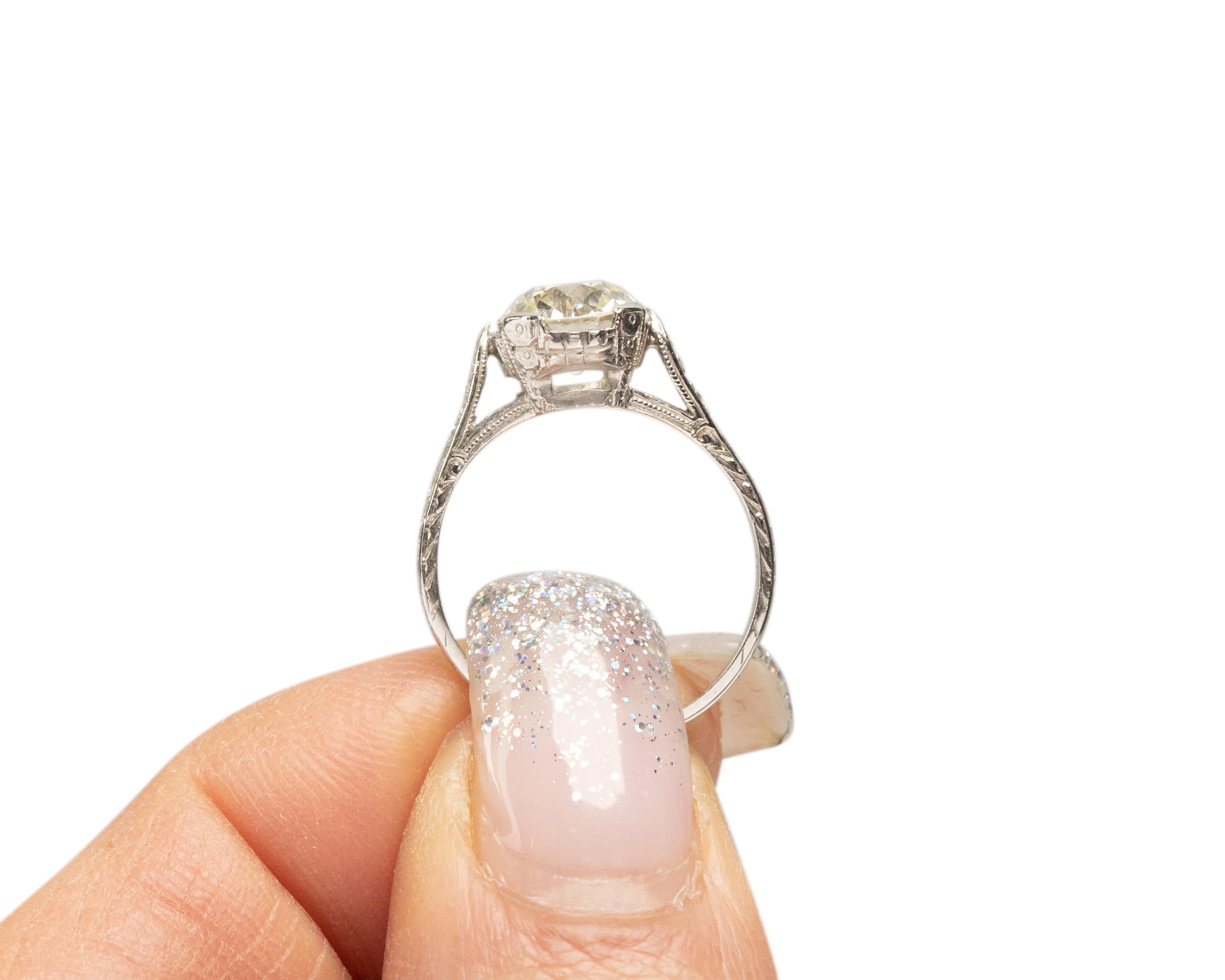 GIA Certified 1.38 Carat Diamond Platinum Engagement Ring 2