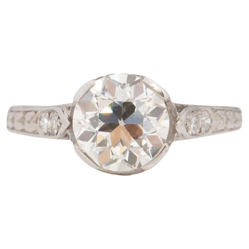 GIA Certified 1.38 Carat Diamond Platinum Engagement Ring