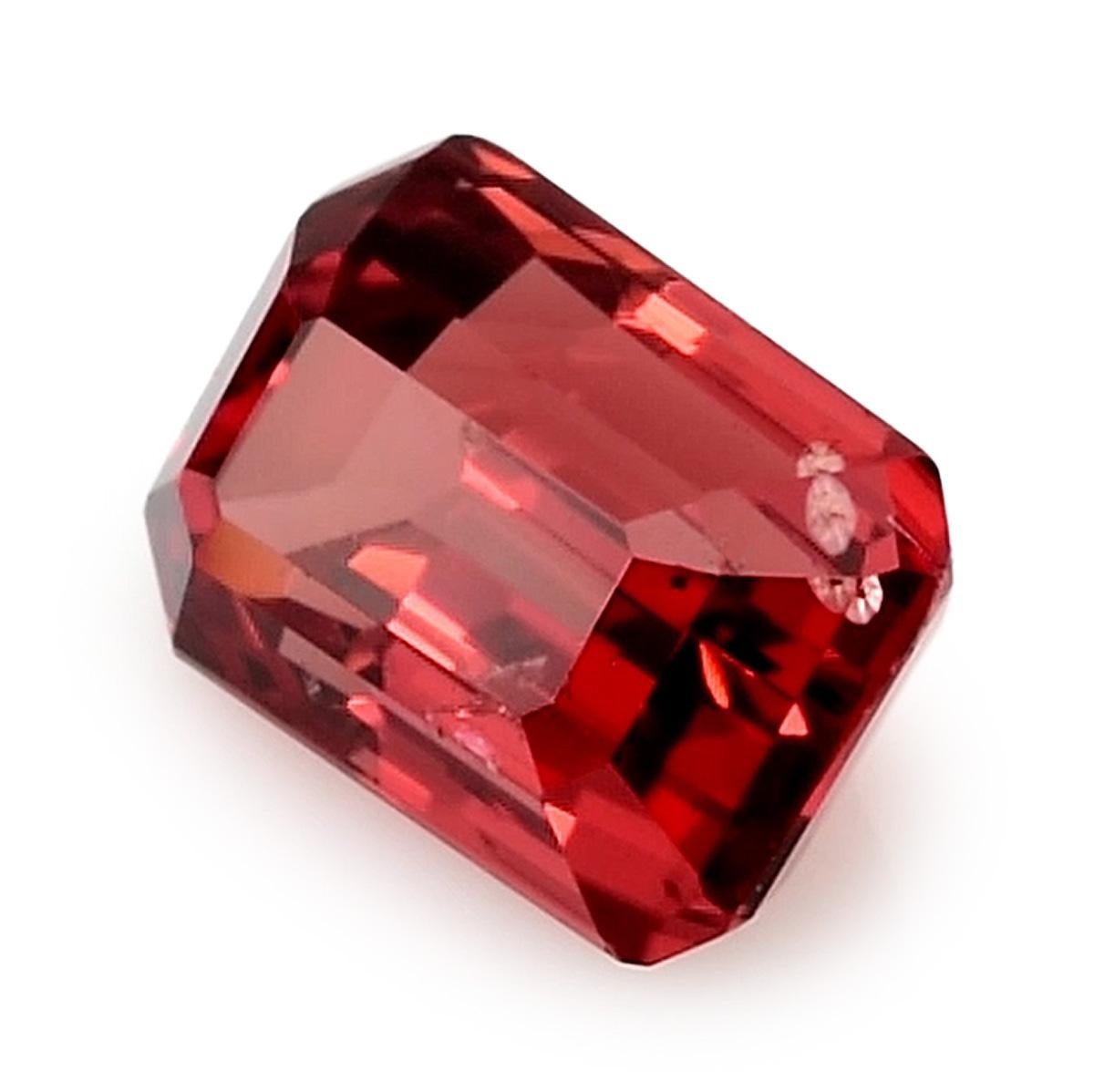 Mixed Cut GIA Certified 1.38 Carat Natural Unheated Burmese Red Spinel  For Sale