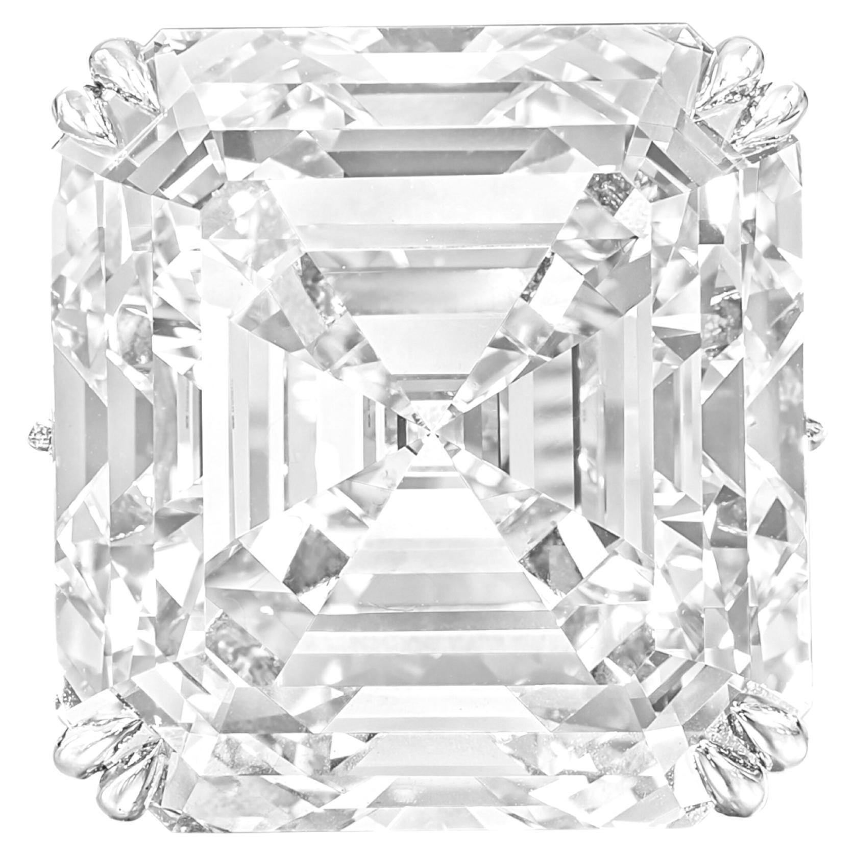 Bague en diamants taille Asscher de 13.84 carats certifiés GIA