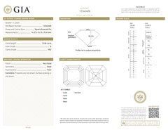 GIA Certified 13.84 Ct. Asscher Cut Diamond Platinum Ring