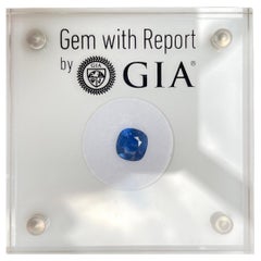 GIA Certified 1.38Ct Natural UNHEATED Burmese Blue Sapphire