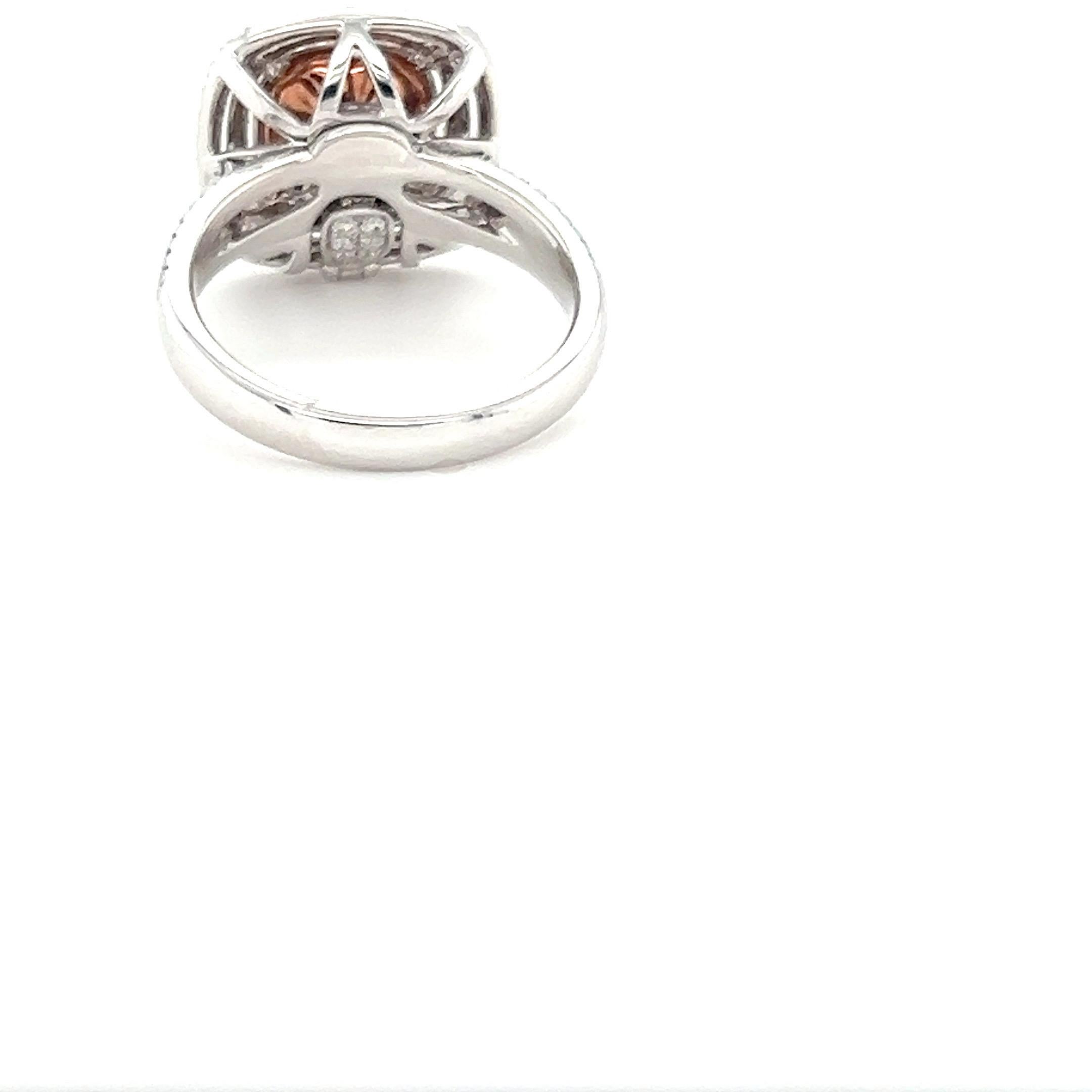 GIA Certified 1.39 Carat Cushion Natural Greenish Blue Diamond Engagement Ring For Sale 9