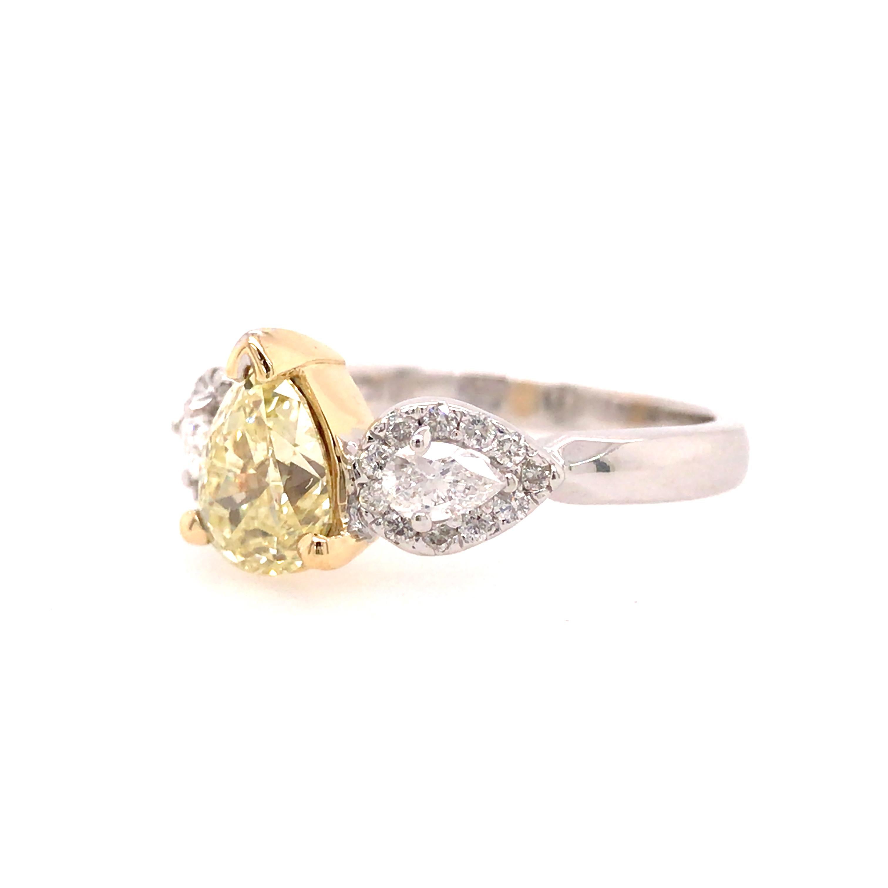 yellow pear diamond