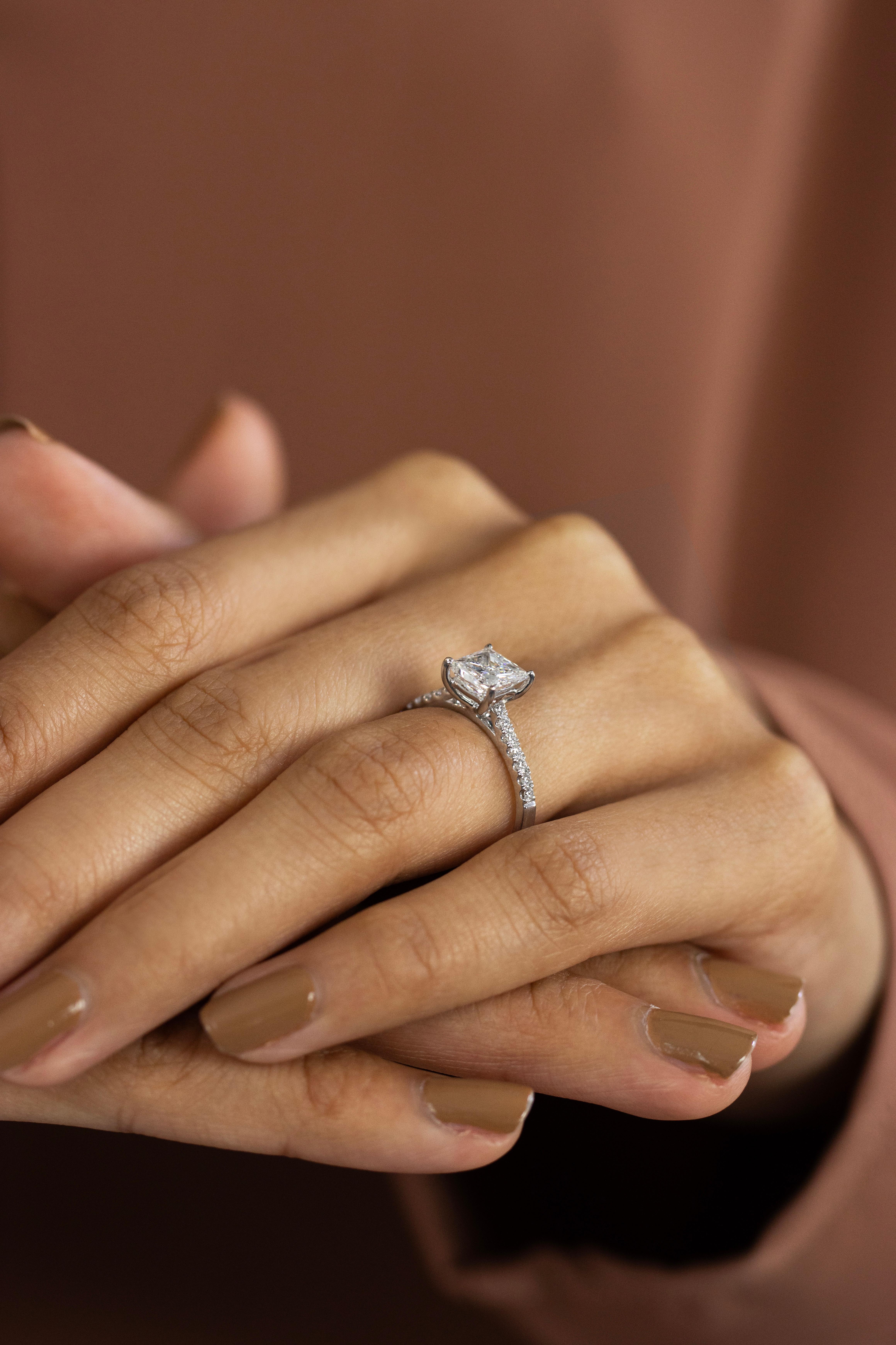 Roman Malakov GIA Certified 1.39 Carats Princess Cut Diamond Engagement Ring For Sale 1