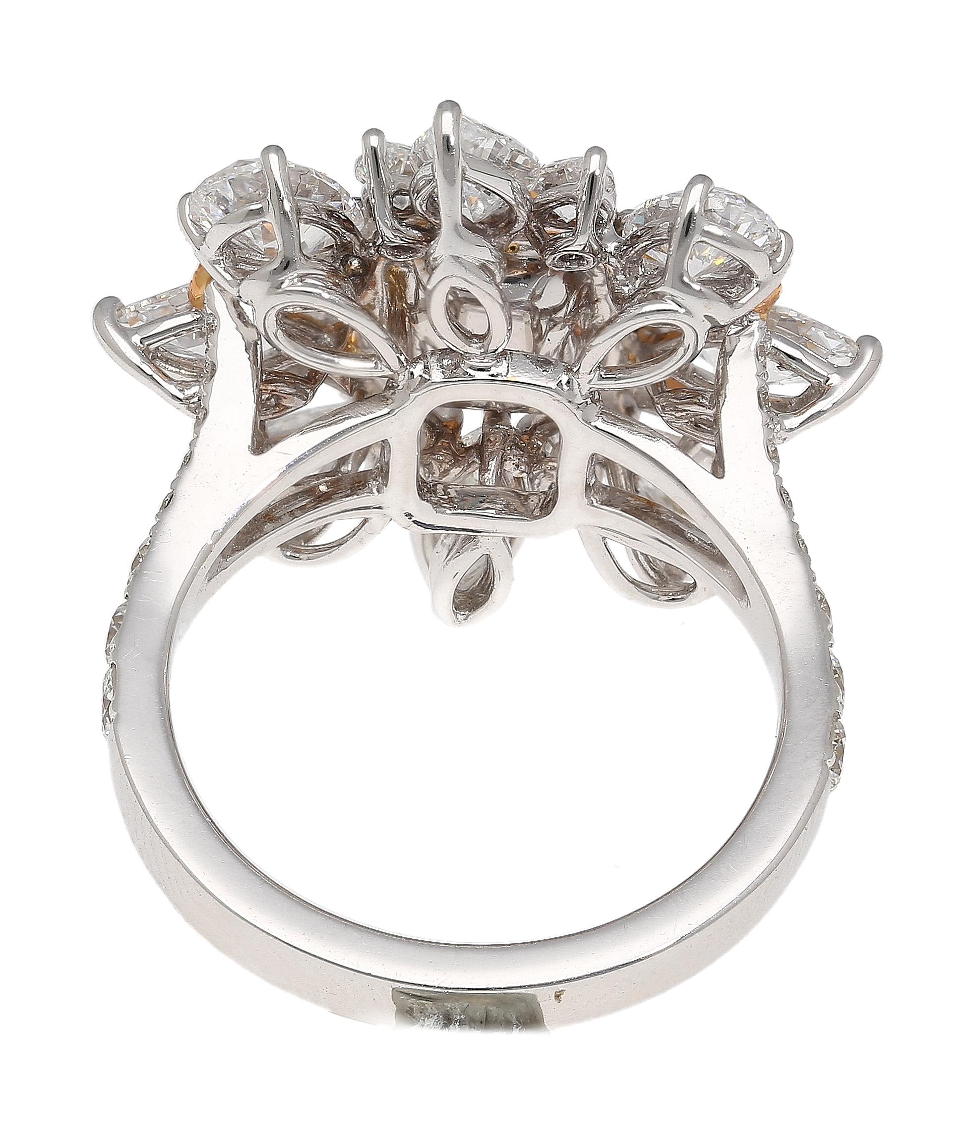 GIA Certified 1.39 Carat Radiant Cut Fancy Intense Yellowish Green Diamond Ring In New Condition For Sale In Miami, FL