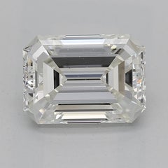 GIA Certified 1.4 Carat Emerald East-West Three-Stone Diamond Ring (bague à trois pierres avec émeraude)