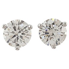 GIA-zertifizierte Ohrstecker mit runden Diamanten im Brillantschliff, 1,4 Karat