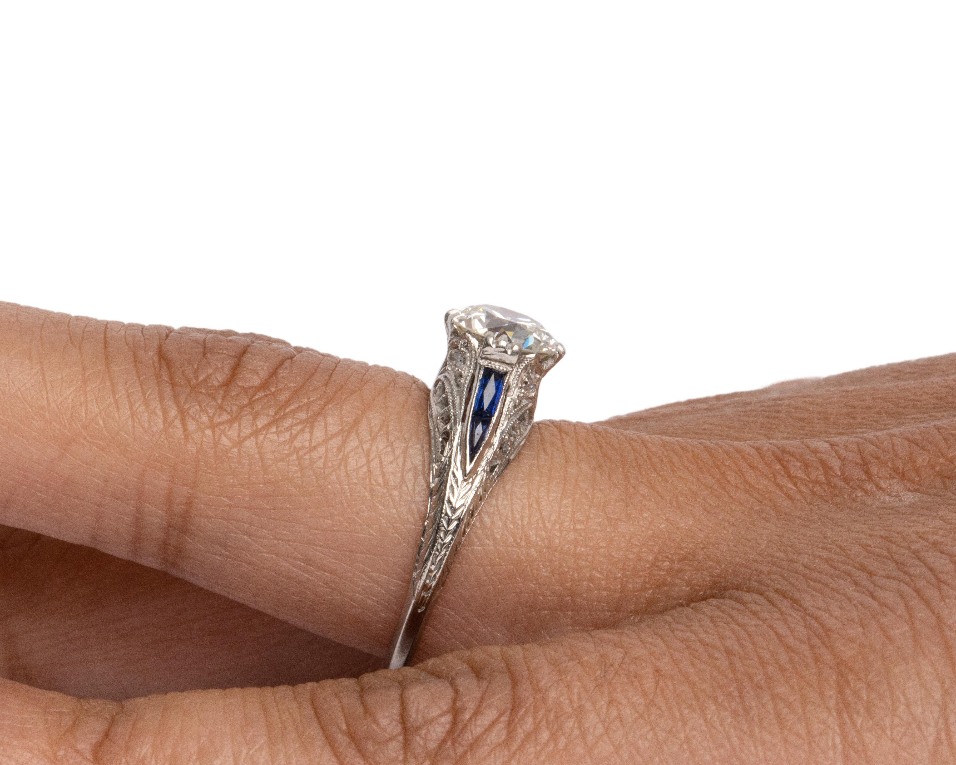 Old European Cut GIA Certified 1.40 Carat Diamond Engagement Ring