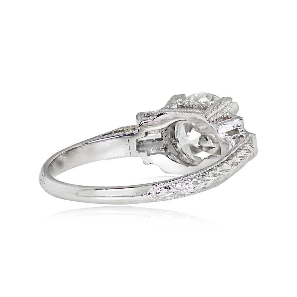 Old European Cut GIA-Certified 1.40 Carat Euro-Cut Diamond Engagement Ring, VS1 Clarity, Platinum For Sale