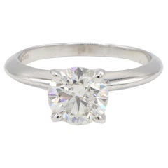 GIA Certified 1.40 Carat J SI2 Round Natural Diamond Solitaire Engagement Ring 