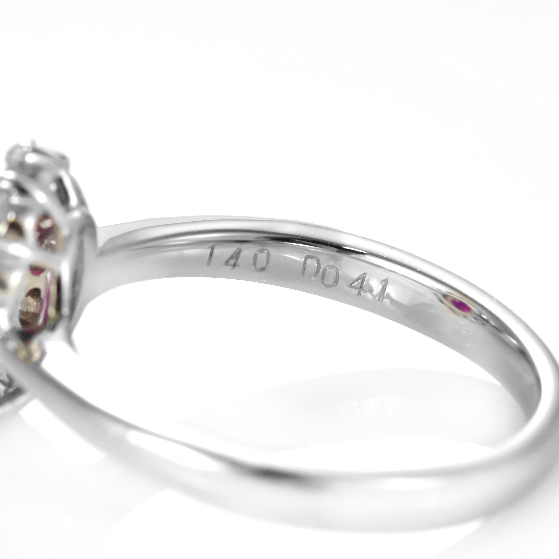 GIA Certified 1.40 Carat Natural, No Heat Ruby and Diamond Ring Made in Platinum For Sale 7