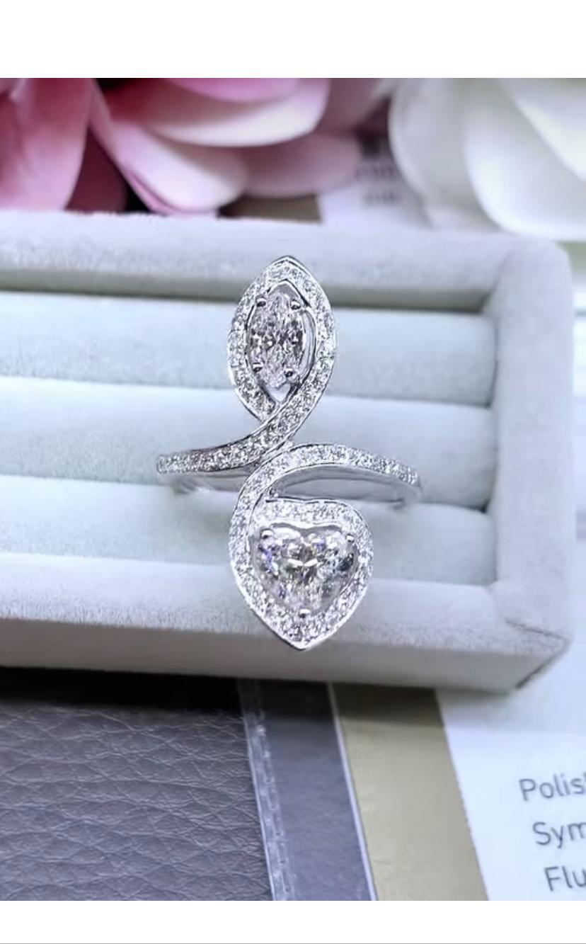 An exquisite double solitaire ring in contemporary design, so refined and elegant style.
Elevate your look and adds a touch of class and sophistication on your look.
Stunning ring come in 18k gold with a piece of GIA Certified Diamonds of 1,00