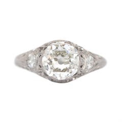 GIA Certified 1.41 Carat Diamond Platinum Engagement Ring