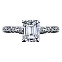 GIA Certified 1.42 Carat Emerald Cut Diamond Ring