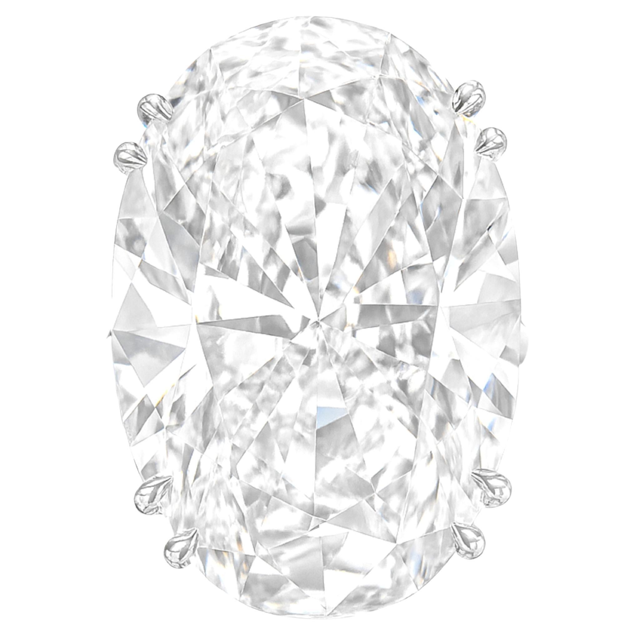 Bague en platine certifiée GIA 14,21 carats de diamant Golconda de type IIa en vente