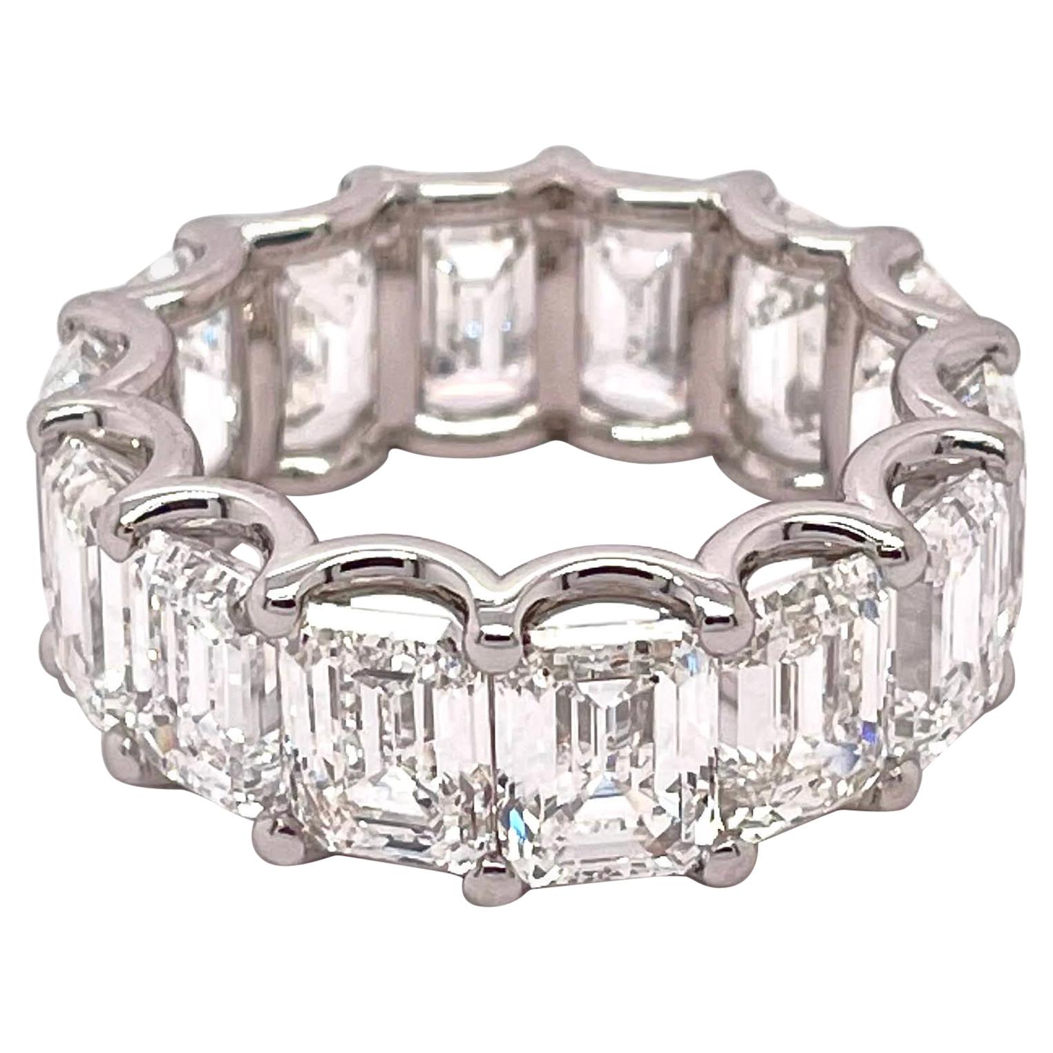 GIA Certified 14.24 Carat Emerald Eternity Band