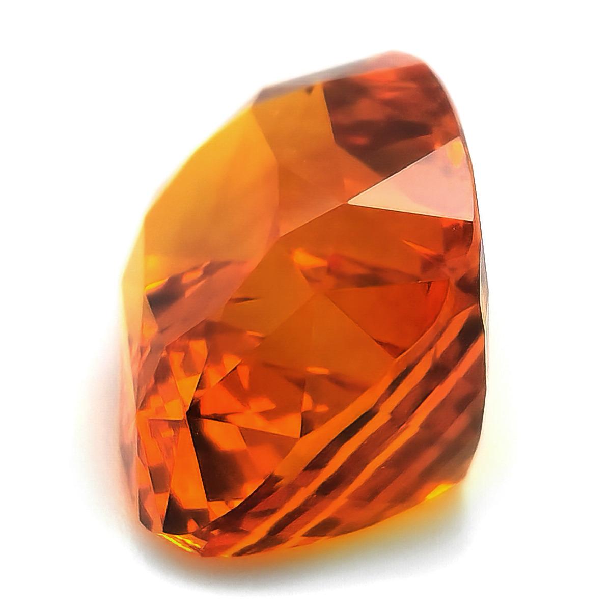 Brilliant Cut GIA Certified Natural Heated Orange Sapphire 14.30 Carats For Sale