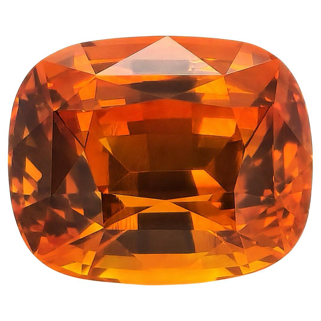 Natural Orange Sapphire Gemstone 14.30 carats with GIA Report / JupiterGem