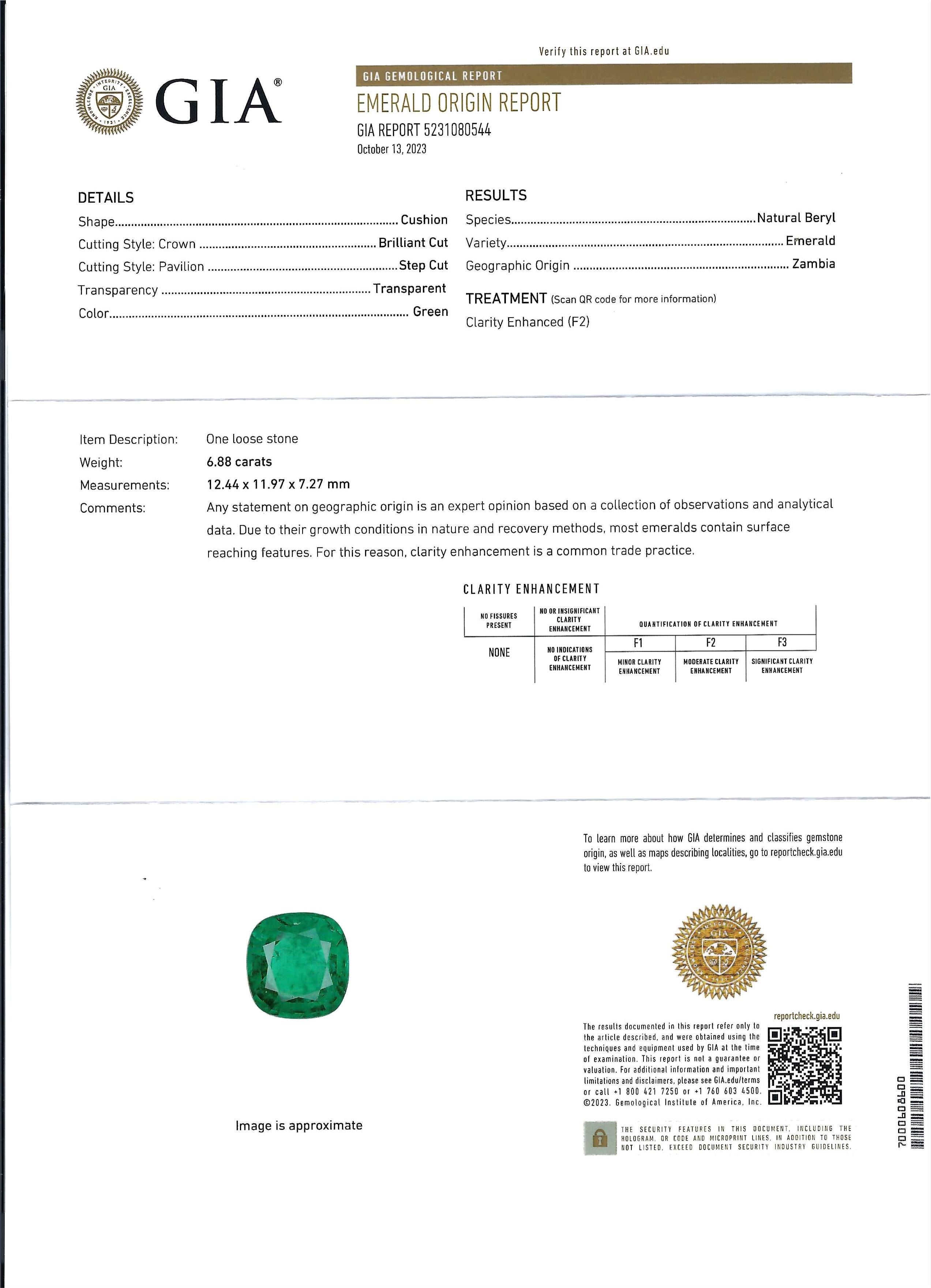 Women's GIA Certified 14.35 Ct. Green Emerald Diamonds Platinum Earrings For Sale
