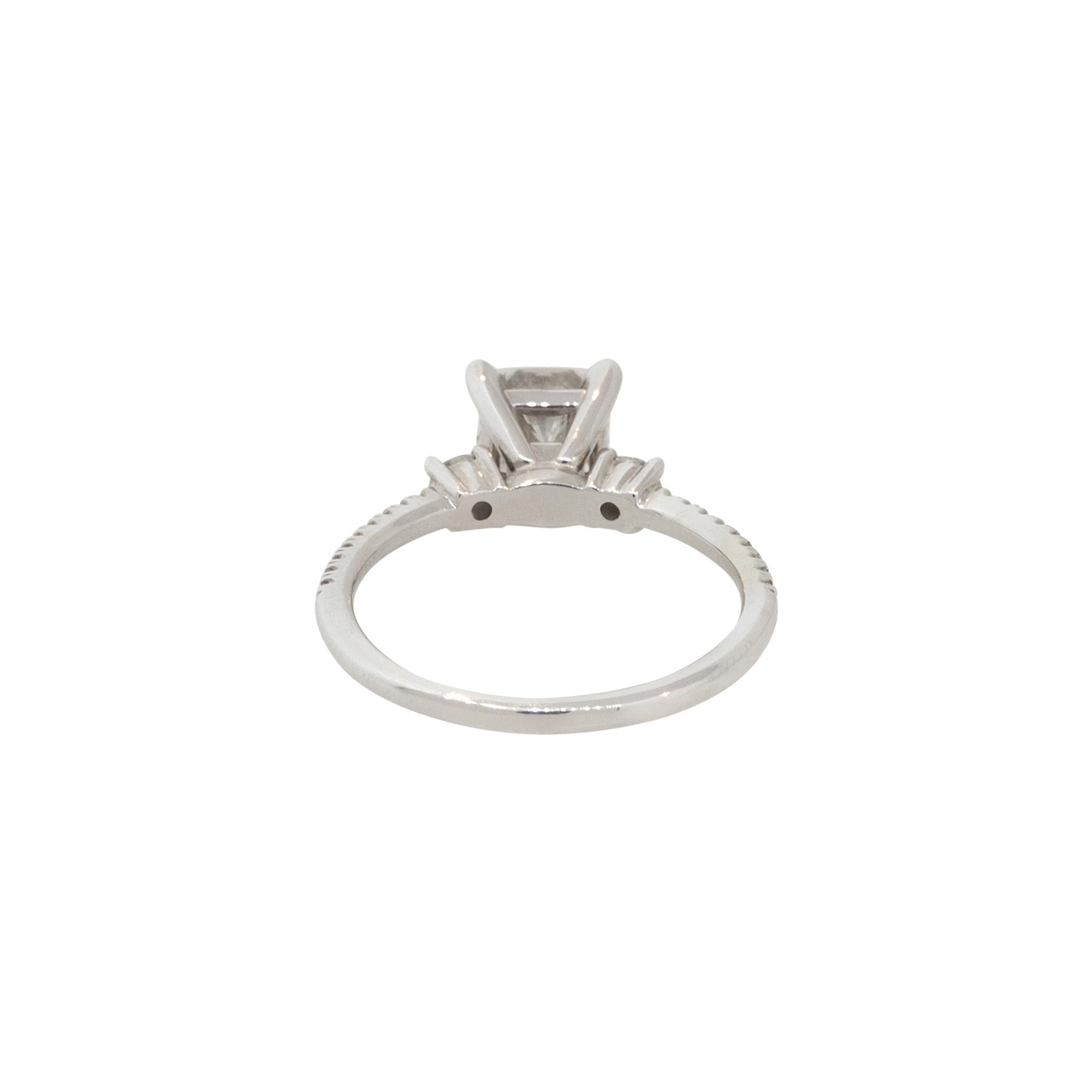 Cushion Cut Gia Certified 1.45 Carat Cushion Diamond Engagement Ring 14 Karat in Stock For Sale