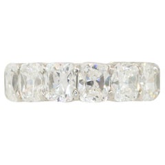 GIA Certified 14.51 Carat Cushion Diamond Eternity Band Platinum in Stock