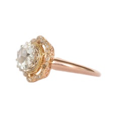 GIA Certified 1.46 Carat Diamond Rose Gold Engagement Ring
