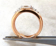 GIA Certified 1.46 Carat Emerald Cut Diamonds Ring 18 Karat F/VVs-1 Coil A*