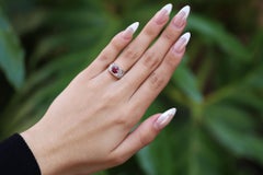 GIA Certified 1.46 Carat No Heat Ruby & Diamond Art Deco Engagement Ring