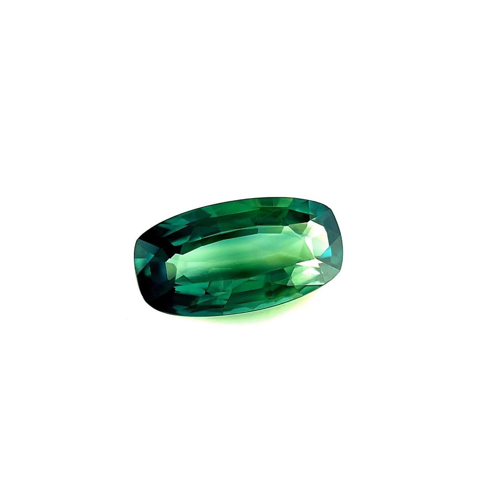 GIA Certified 1.46Ct Untreated 'Lagoon' Blue Green Sapphire Cushion Cut Gem

Natural GIA Certified Untreated Blue Green Sapphire Gemstone.
1.46 Carat unheated sapphire with a beautiful vivid blue green 'Lagoon' colour.
Fully certified by GIA