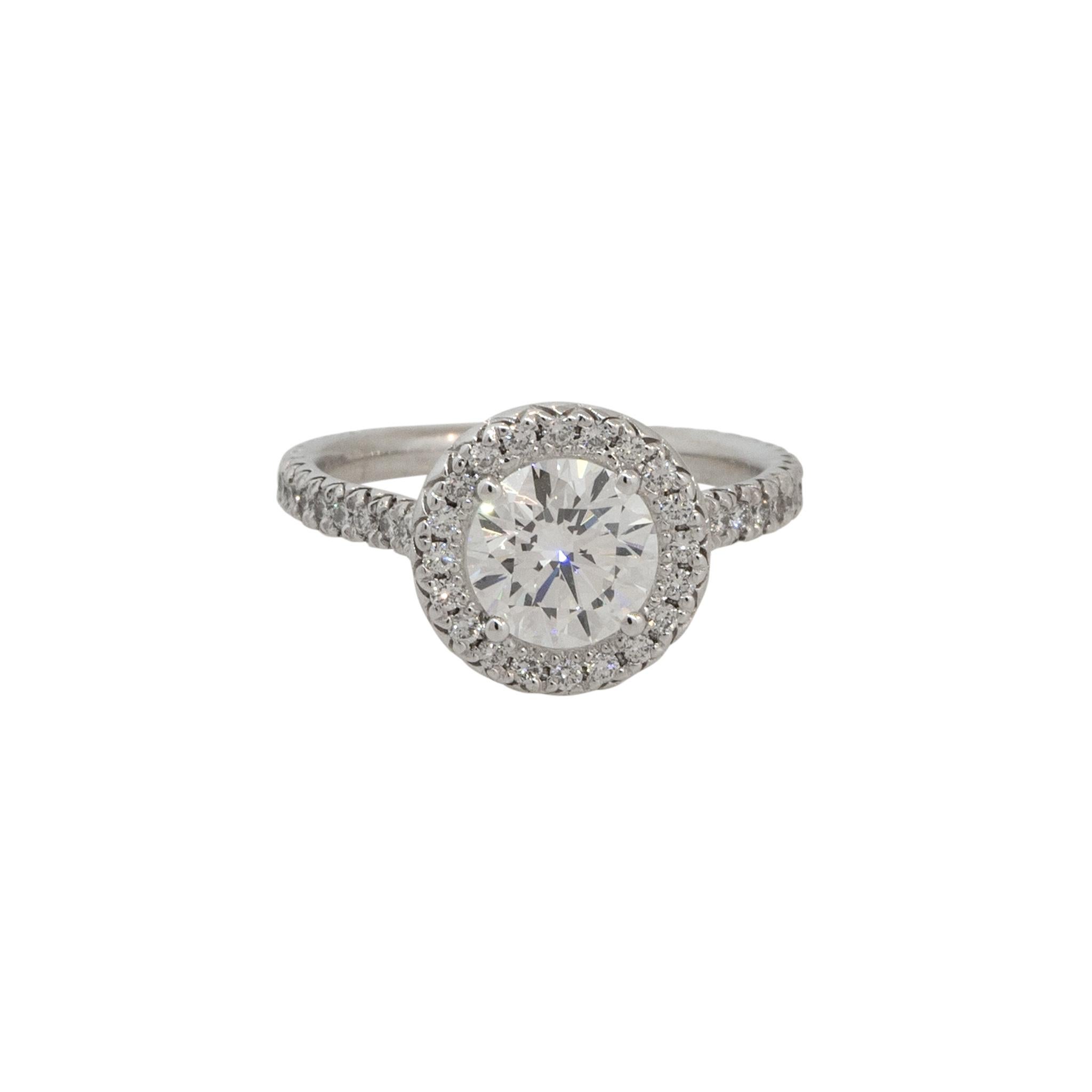 GIA Certified 1.47 Carat Round Diamond Engagement Ring 18 Karat In Stock In Excellent Condition For Sale In Boca Raton, FL