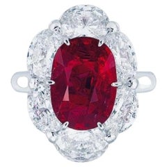 GIA-zertifizierter 14,72 Karat Rubin- und Diamantring