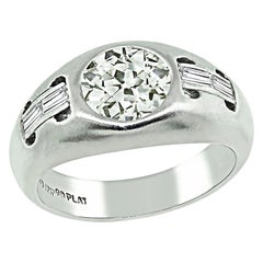 GIA-zertifizierter 1,47 Karat Diamant Herrenring
