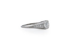 GIA Certified 1.48 Carat Art Deco Diamond Platinum Engagement Ring