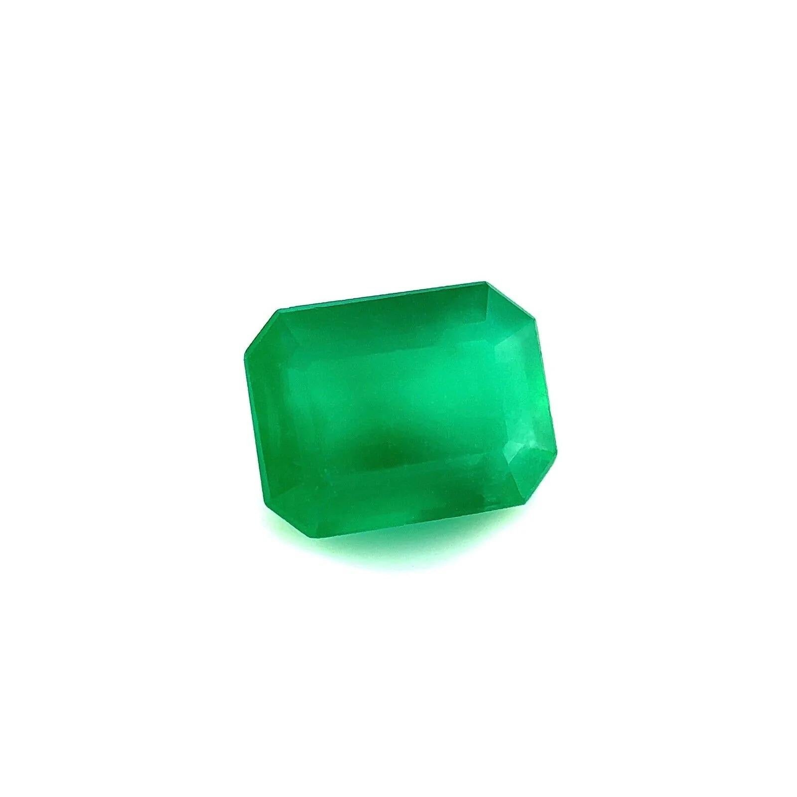 GIA Certified 1.48ct Natural Green Emerald Octagonal Emerald Cut Loose Gem

GIA Certified Natural Green Emerald Gemstone.
1.48 Carat emerald with a fine intense green colour and excellent clarity. Very clean stone with only some small natural