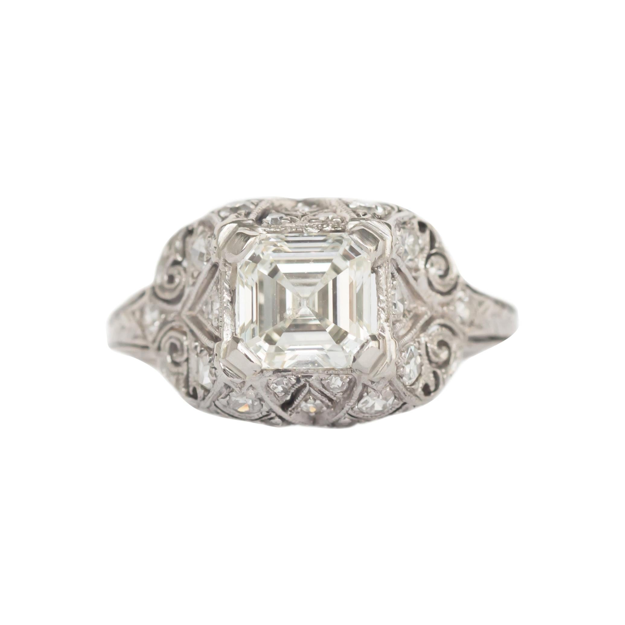 GIA Certified 1.49 Carat Diamond Platinum Engagement Ring